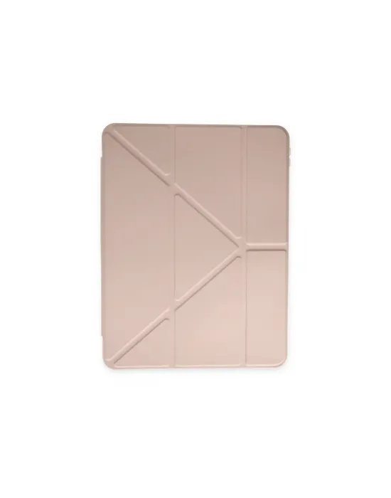 Apple İpad Pro 11 (2024) Kılıf Kalemlikli Mars Tablet Kılıfı - Rose Gold