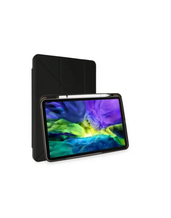 Apple İpad Pro 11 (2024) Kılıf Kalemlikli Mars Tablet Kılıfı - Siyah