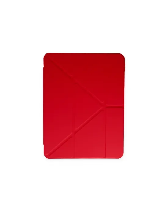 Apple İpad Pro 12.9 (2021) Kılıf Kalemlikli Mars Tablet Kılıfı - Kırmızı