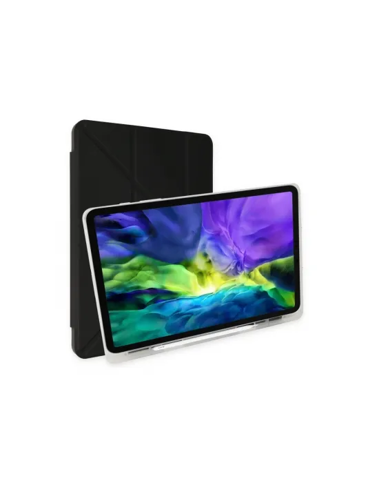 Apple İpad Pro 12.9 (2021) Kılıf Kalemlikli Mars Tablet Kılıfı - Siyah