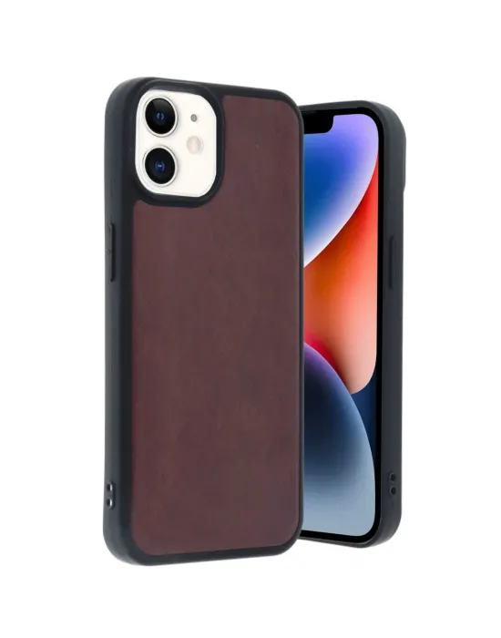 Apple İphone 11 Kılıf Aras Deri Kapak - Bordo