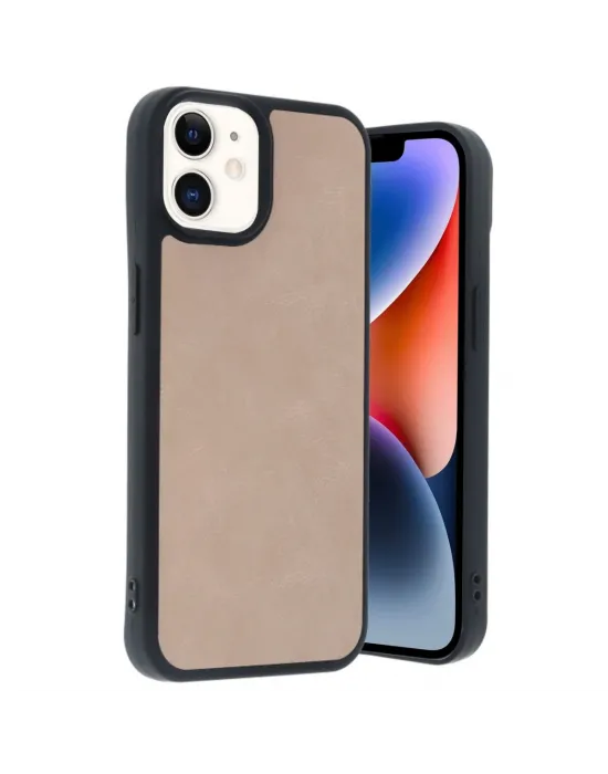 Apple İphone 11 Kılıf Aras Deri Kapak - Pudra