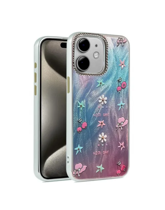 Apple İphone 11 Kılıf Blade Aynalı Desenli Kapak - Desen 4