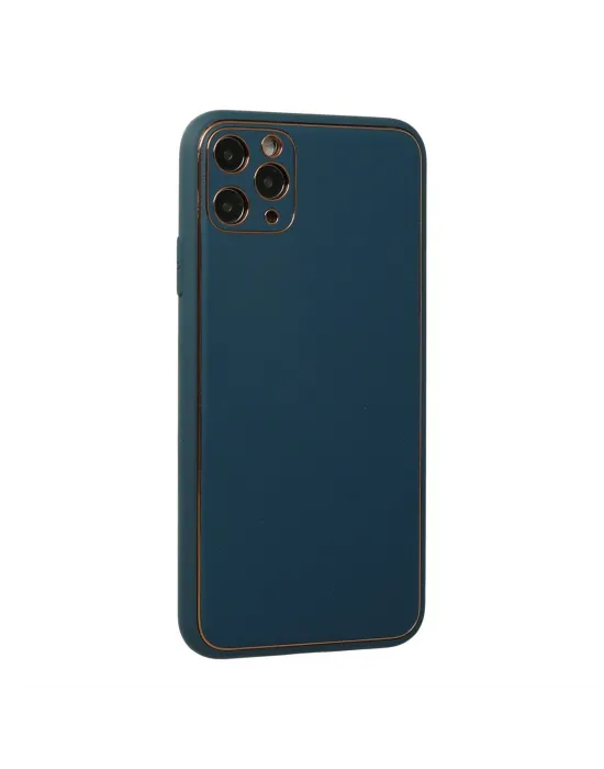 Apple İphone 11 Pro Kılıf Coco Deri Silikon Kapak - Mavi
