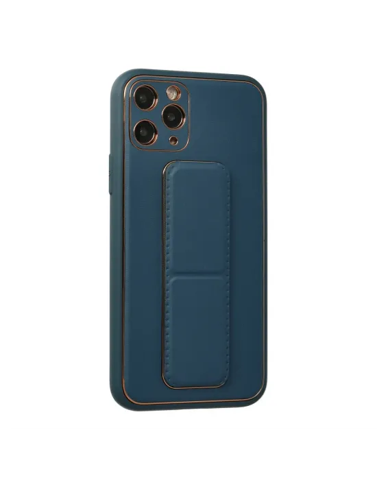 Apple İphone 11 Pro Kılıf Coco Deri Standlı Kapak - Mavi