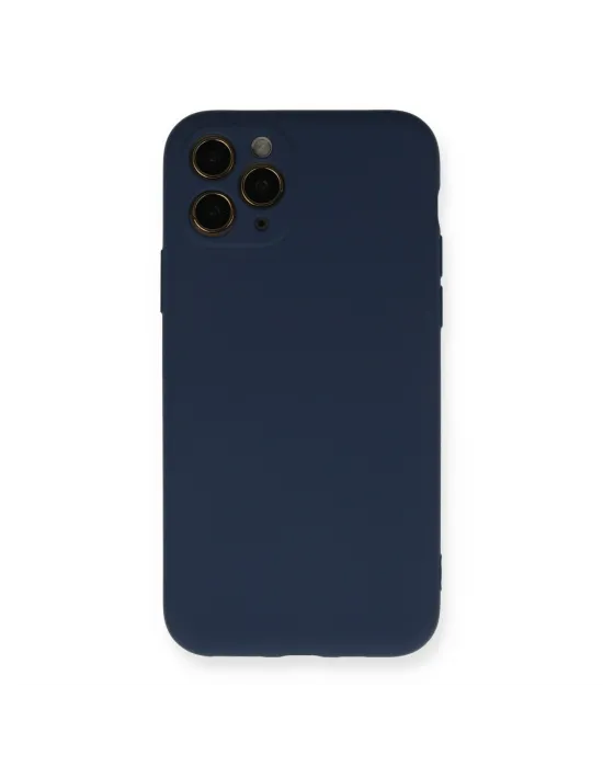 Apple İphone 11 Pro Kılıf Nano İçi Kadife Silikon - Lacivert