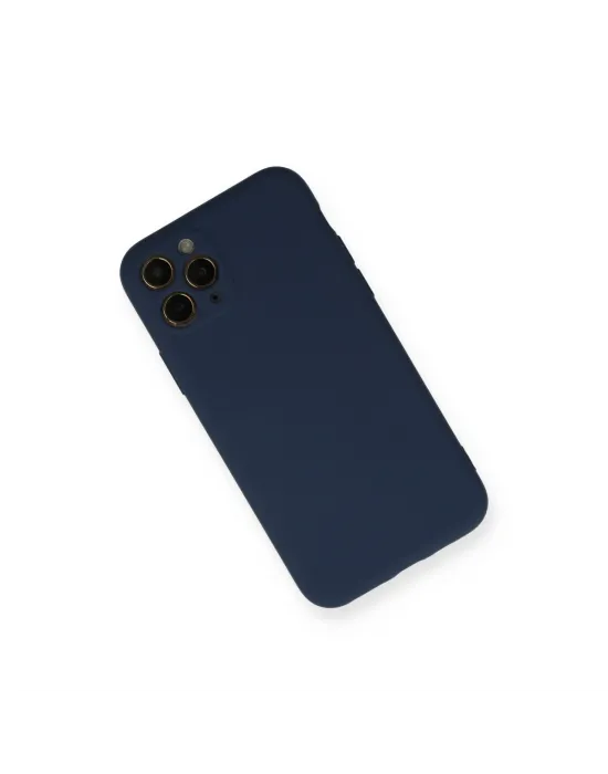 Apple İphone 11 Pro Kılıf Nano İçi Kadife Silikon - Lacivert