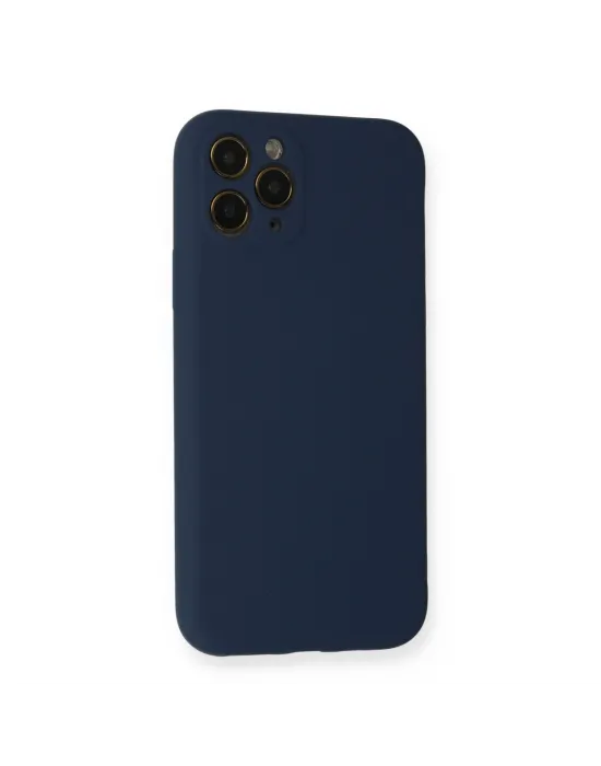 Apple İphone 11 Pro Kılıf Nano İçi Kadife Silikon - Lacivert