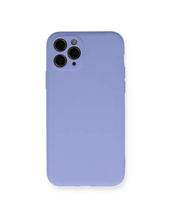 Apple İphone 11 Pro Kılıf Nano İçi Kadife Silikon- Lila