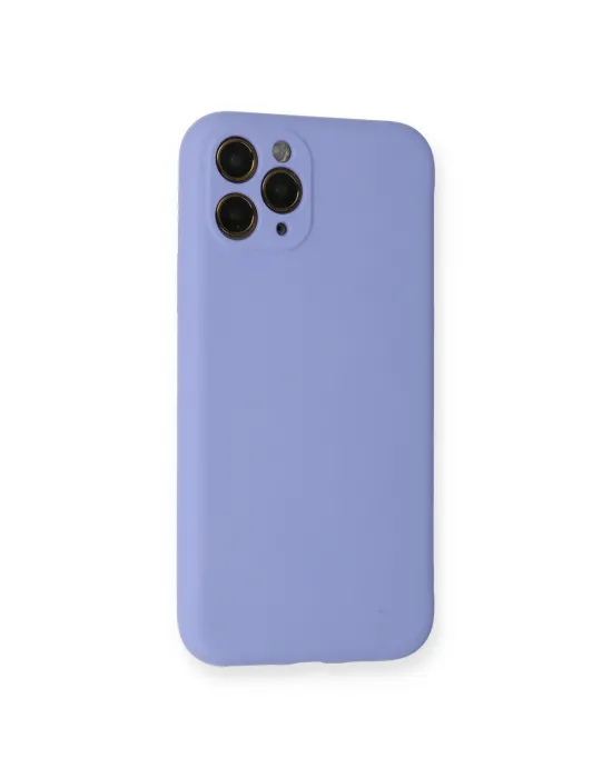 Apple İphone 11 Pro Kılıf Nano İçi Kadife Silikon- Lila
