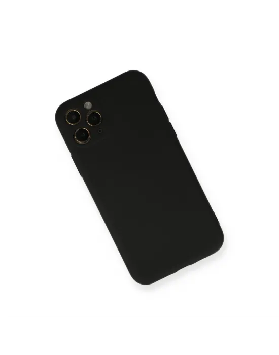 Apple İphone 11 Pro Kılıf Nano İçi Kadife Silikon - Siyah