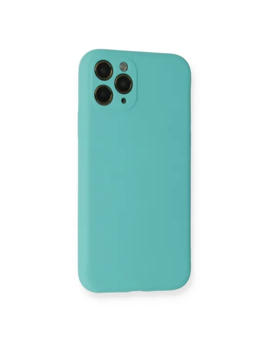 Apple İphone 11 Pro Kılıf Nano İçi Kadife Silikon - Turkuaz