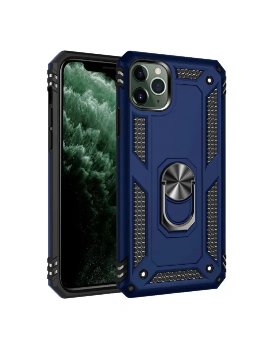 Apple İphone 11 Pro Kılıf Sofya Yüzüklü Silikon Kapak - Lacivert
