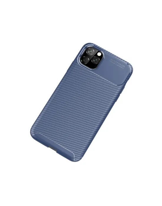 Apple İphone 11 Pro Max Kılıf Auto Focus Karbon Kapak - Lacivert