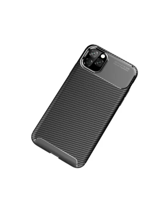 Apple İphone 11 Pro Max Kılıf Auto Focus Karbon Kapak - Siyah