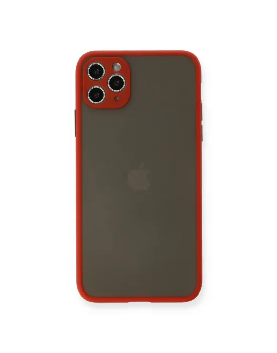 Apple İphone 11 Pro Max Kılıf Montreal Silikon Kapak - Kırmızı
