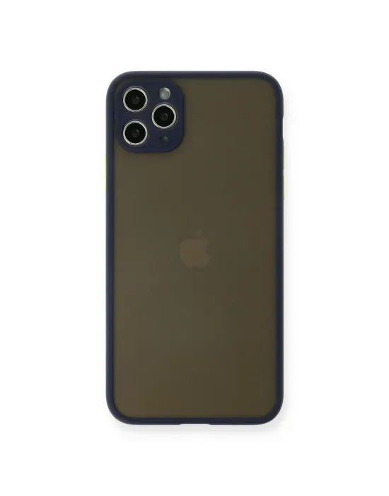 Apple İphone 11 Pro Max Kılıf Montreal Silikon Kapak - Lacivert