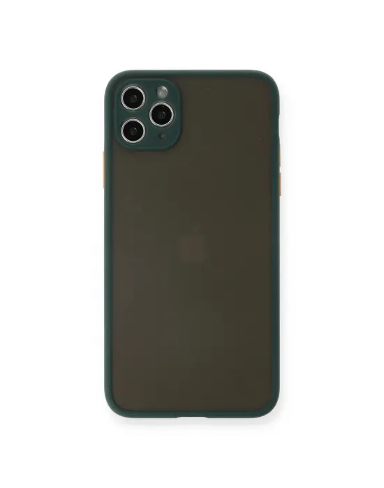 Apple İphone 11 Pro Max Kılıf Montreal Silikon Kapak - Yeşil