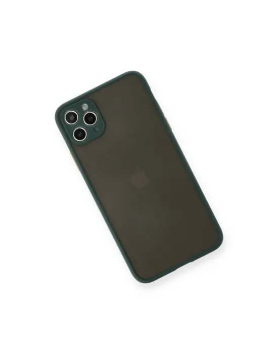 Apple İphone 11 Pro Max Kılıf Montreal Silikon Kapak - Yeşil