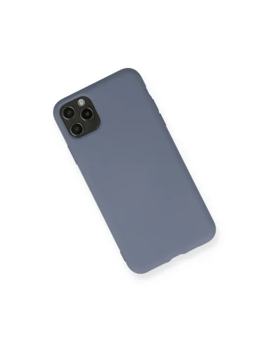 Apple İphone 11 Pro Max Kılıf Nano İçi Kadife Silikon - Gri