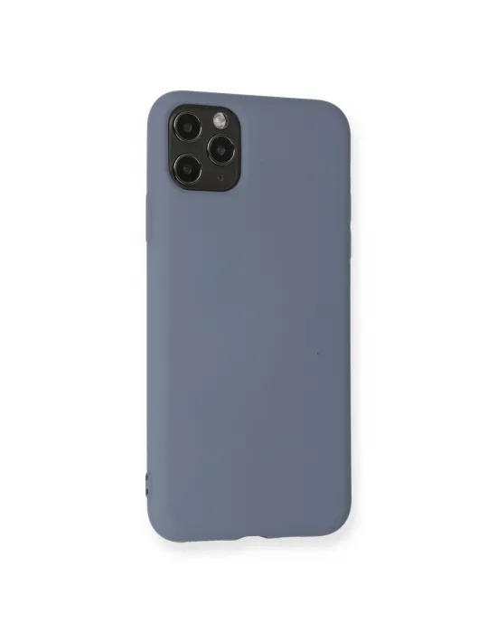 Apple İphone 11 Pro Max Kılıf Nano İçi Kadife Silikon - Gri
