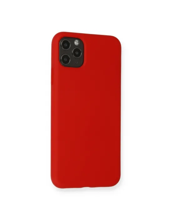 Apple İphone 11 Pro Max Kılıf Nano İçi Kadife Silikon - Kırmızı
