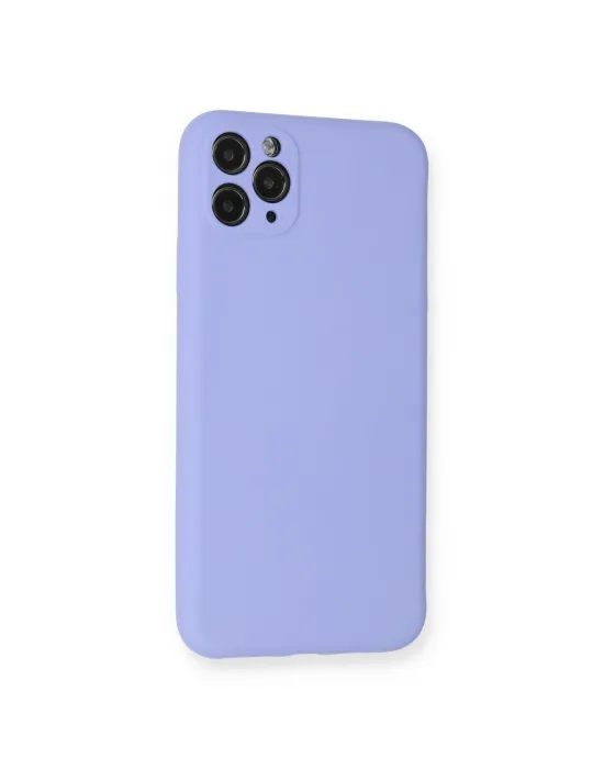 Apple İphone 11 Pro Max Kılıf Nano İçi Kadife Silikon - Lila