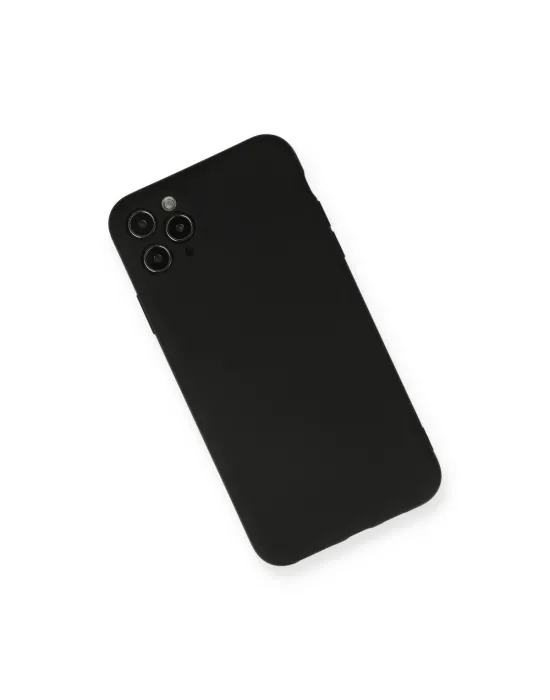 Apple İphone 11 Pro Max Kılıf Nano İçi Kadife Silikon - Siyah