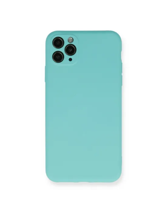 Apple İphone 11 Pro Max Kılıf Nano İçi Kadife Silikon - Turkuaz
