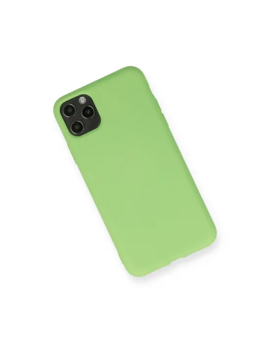 Apple İphone 11 Pro Max Kılıf Nano İçi Kadife Silikon - Yeşil