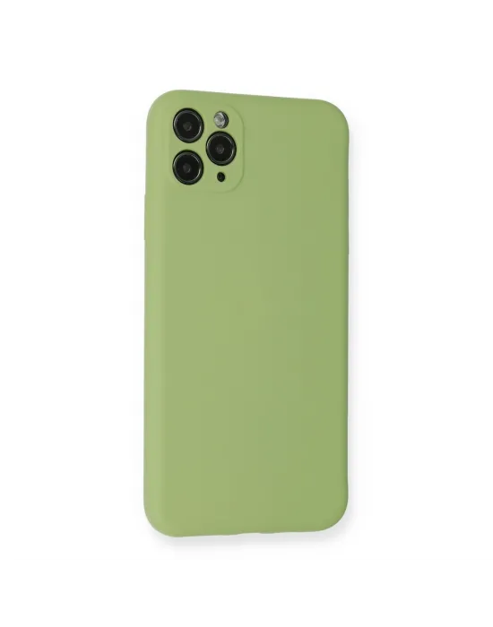 Apple İphone 11 Pro Max Kılıf Nano İçi Kadife Silikon- Yeşil