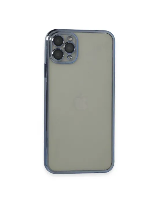 Apple İphone 11 Pro Max Kılıf Razer Lensli Silikon - Açık Mavi