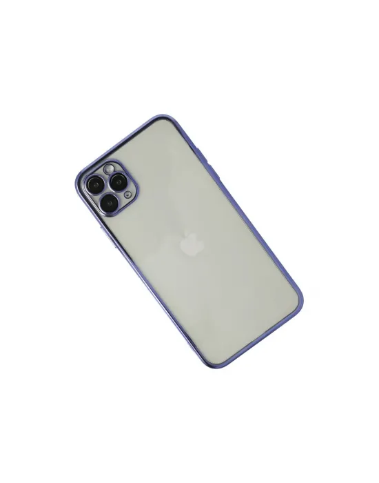 Apple İphone 11 Pro Max Kılıf Razer Lensli Silikon - Mor