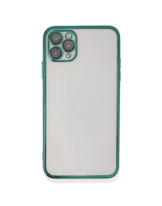 Apple İphone 11 Pro Max Kılıf Razer Lensli Silikon - Yeşil
