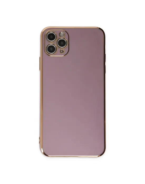 Apple İphone 11 Pro Max Kılıf Volet Silikon - Mor