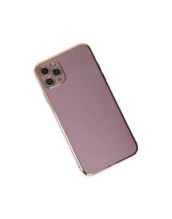 Apple İphone 11 Pro Max Kılıf Volet Silikon - Mor