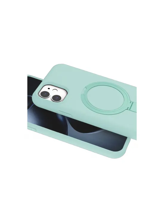 Apple İphone 11 Regal Magsafe Standlı Kapak - Su Yeşili