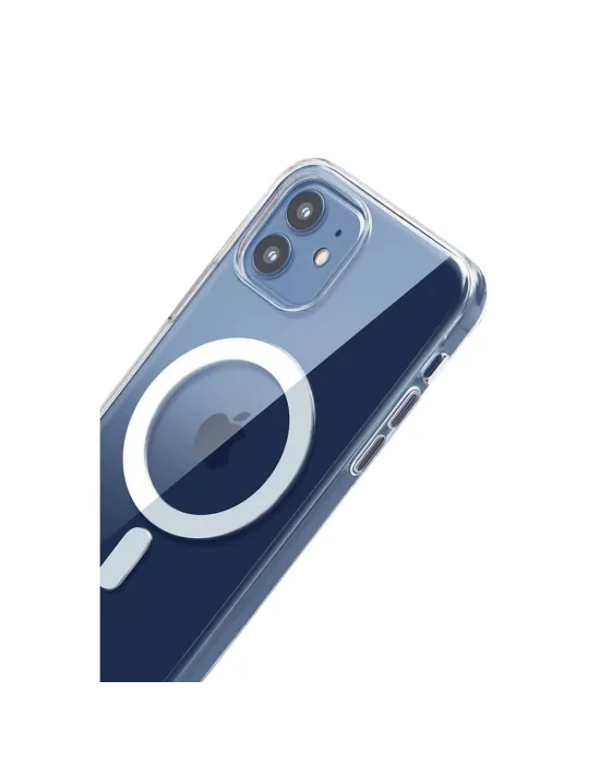 Apple İphone 12 Combo Sert Şeffaf Magsafe Kapak - Şeffaf