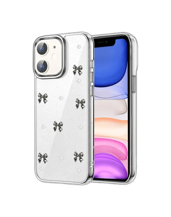 Apple İphone 12 Fiyonk Desenli Kapak - Desen 8
