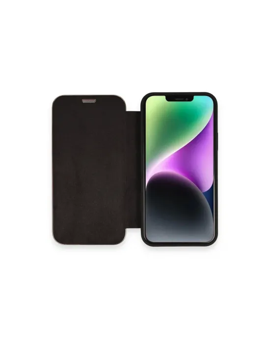 Apple İphone 12 Kılıf Dolpin Kapaklı - Siyah