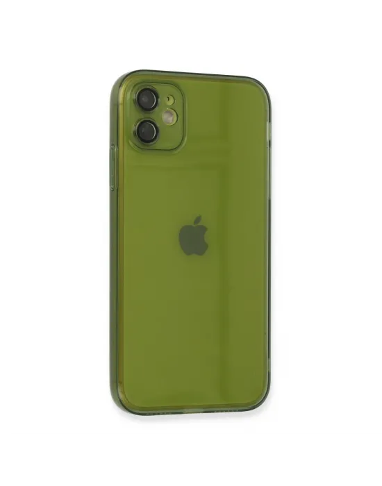 Apple İphone 12 Kılıf Fly Lens Silikon - Yeşil