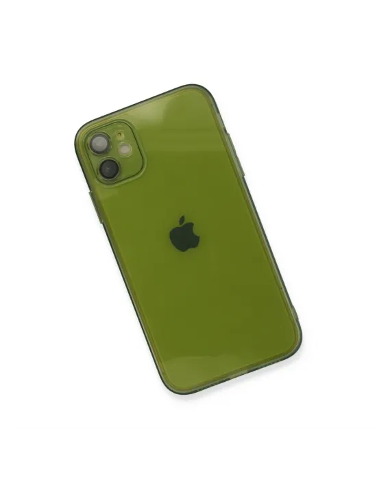 Apple İphone 12 Kılıf Fly Lens Silikon - Yeşil