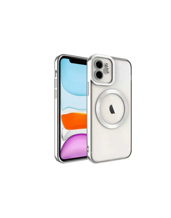 Apple İphone 12 Kılıf Kross Magneticsafe Kapak - Gümüş