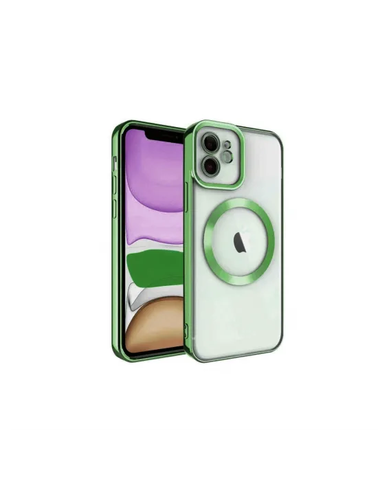 Apple İphone 12 Kılıf Kross Magneticsafe Kapak - Koyu Yeşil