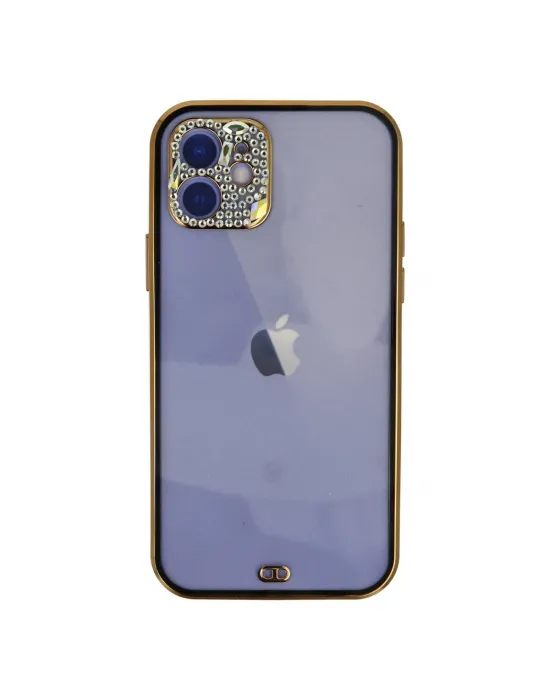 Apple İphone 12 Kılıf Liva Taşlı Silikon - Siyah