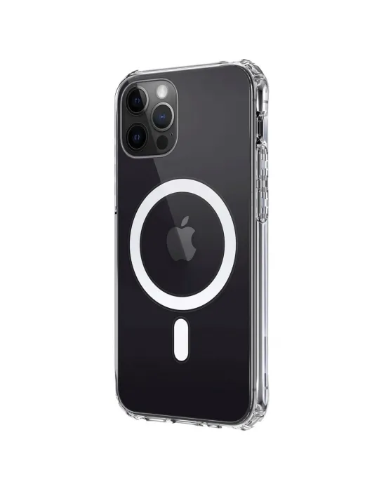Apple İphone 12 Kılıf Magneticsafe Şeffaf Silikon - Şeffaf