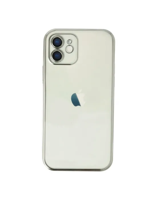 Apple İphone 12 Kılıf Razer Lensli Silikon - Gümüş