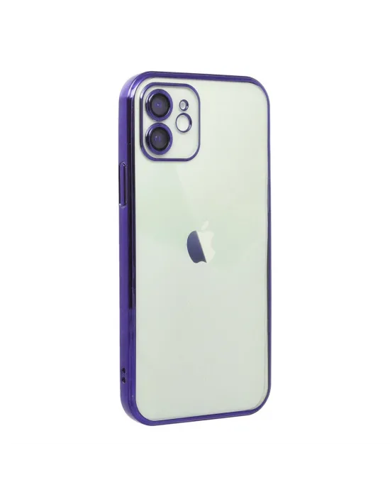 Apple İphone 12 Kılıf Razer Lensli Silikon - Mor