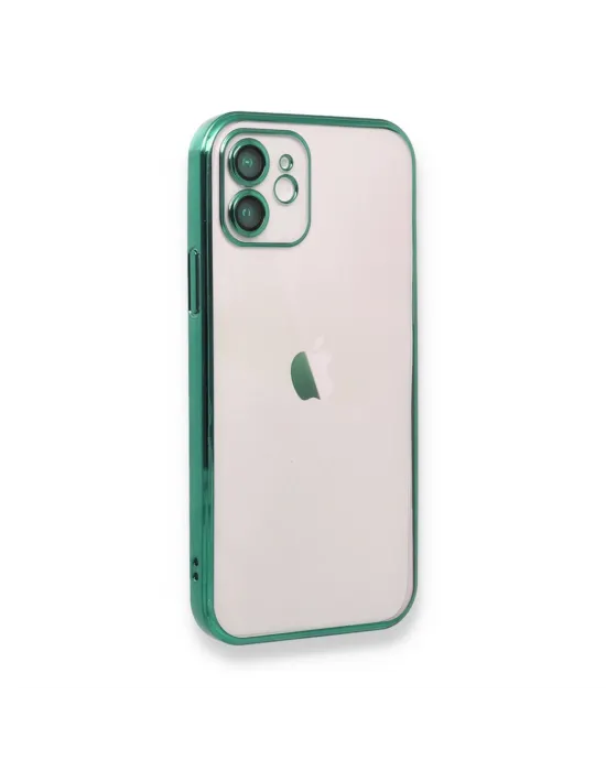 Apple İphone 12 Kılıf Razer Lensli Silikon - Yeşil