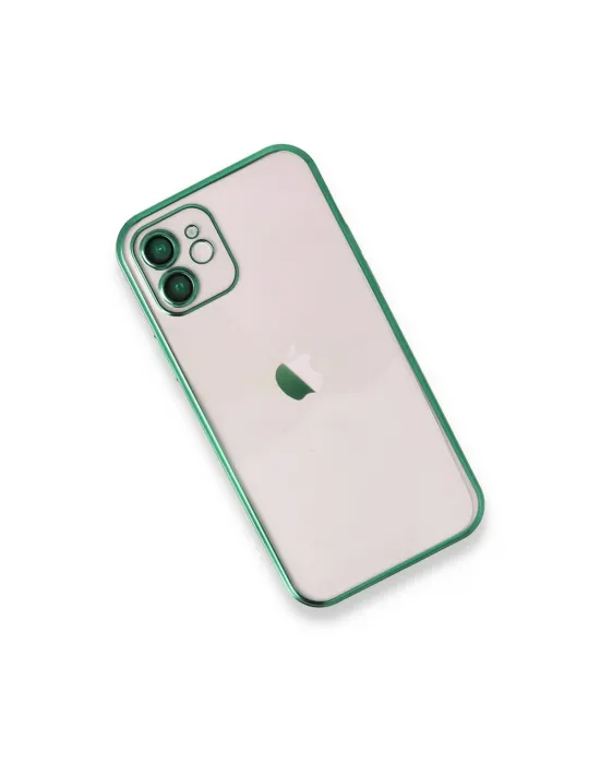 Apple İphone 12 Kılıf Razer Lensli Silikon - Yeşil